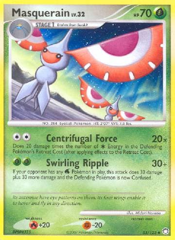 Carta Masquerain (55/123) do set Tesouros Misteriosos — Pokémon TCG | Bynx