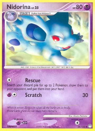 Carta Nidorina (56/123) do set Tesouros Misteriosos — Pokémon TCG | Bynx