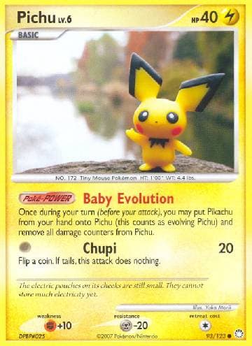 Carta Pichu (93/123) do set Tesouros Misteriosos — Pokémon TCG | Bynx