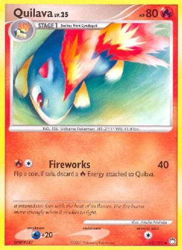 Carta Quilava (60/123) do set Tesouros Misteriosos — Pokémon TCG | Bynx