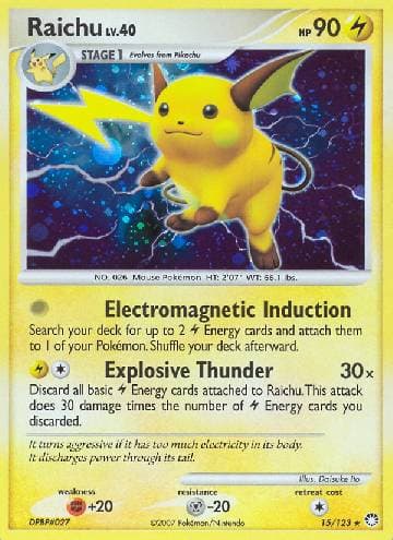 Carta Raichu (15/123) do set Tesouros Misteriosos — Pokémon TCG | Bynx