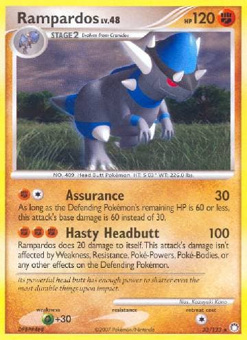 Carta Rampardos (33/123) do set Tesouros Misteriosos — Pokémon TCG | Bynx