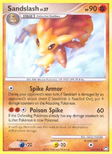 Carta Sandslash (61/123) do set Tesouros Misteriosos — Pokémon TCG | Bynx