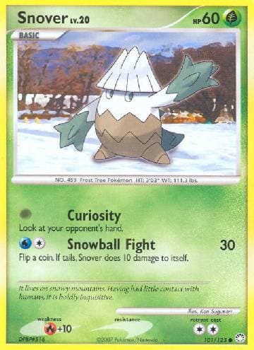 Carta Snover (101/123) do set Tesouros Misteriosos — Pokémon TCG | Bynx