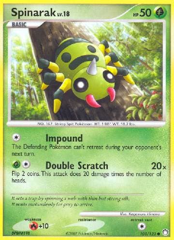 Carta Spinarak (103/123) do set Tesouros Misteriosos — Pokémon TCG | Bynx