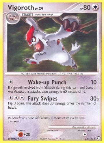 Carta Vigoroth (68/123) do set Tesouros Misteriosos — Pokémon TCG | Bynx