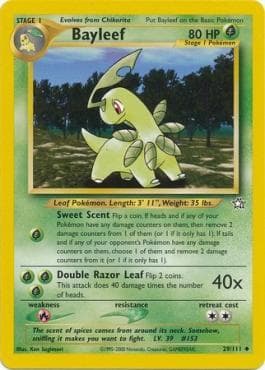 Carta Bayleef (29/111) do set Neo Genesis — Pokémon TCG | Bynx