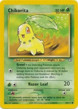 Carta Chikorita (54/111) do set Neo Genesis — Pokémon TCG | Bynx