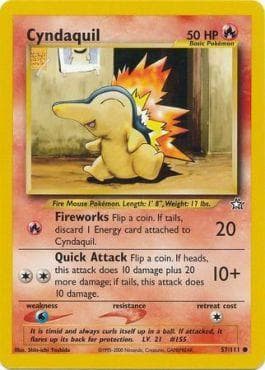 Carta Cyndaquil (57/111) do set Neo Genesis — Pokémon TCG | Bynx
