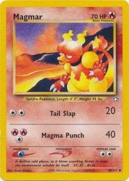 Carta Magmar (40/111) do set Neo Genesis — Pokémon TCG | Bynx