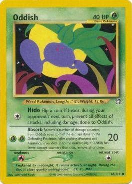 Carta Oddish (68/111) do set Neo Genesis — Pokémon TCG | Bynx