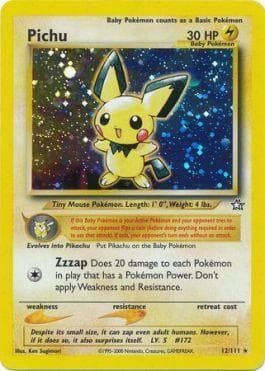 Carta Pichu (12/111) do set Neo Genesis — Pokémon TCG | Bynx