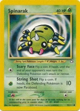 Carta Spinarak (75/111) do set Neo Genesis — Pokémon TCG | Bynx