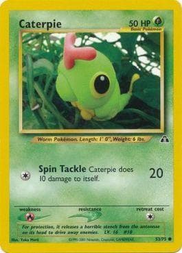 Carta Caterpie (53/75) do set Neo Discovery — Pokémon TCG | Bynx