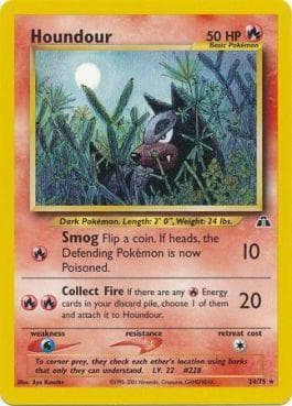 Carta Houndour (24/75) do set Neo Discovery — Pokémon TCG | Bynx
