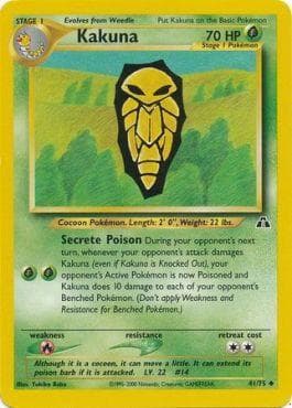 Carta Kakuna (41/75) do set Neo Discovery — Pokémon TCG | Bynx