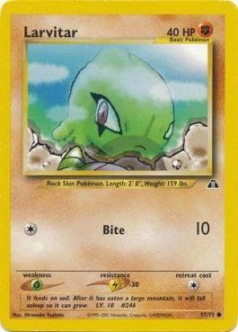 Carta Larvitar (57/75) do set Neo Discovery — Pokémon TCG | Bynx