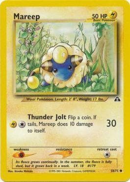 Carta Mareep (58/75) do set Neo Discovery — Pokémon TCG | Bynx