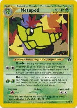 Carta Metapod (42/75) do set Neo Discovery — Pokémon TCG | Bynx