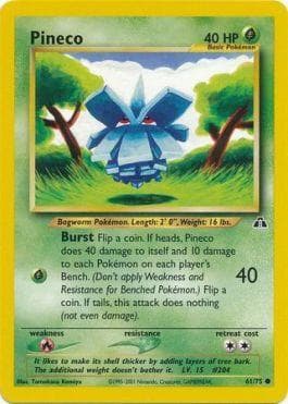 Carta Pineco (61/75) do set Neo Discovery — Pokémon TCG | Bynx