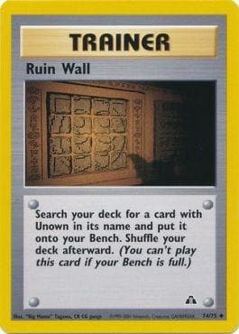 Carta Ruin Wall (74/75) do set Neo Discovery — Pokémon TCG | Bynx