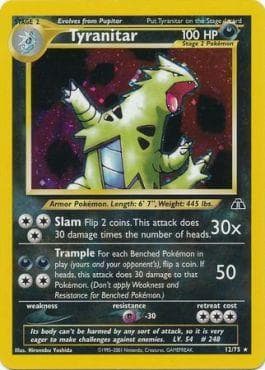 Carta Tyranitar (12/75) do set Neo Discovery — Pokémon TCG | Bynx