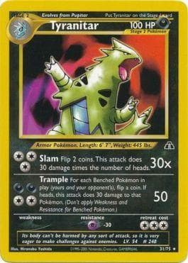 Carta Tyranitar (31/75) do set Neo Discovery — Pokémon TCG | Bynx