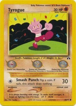 Carta Tyrogue (66/75) do set Neo Discovery — Pokémon TCG | Bynx