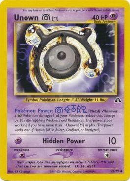 Carta Unown M (49/75) do set Neo Discovery — Pokémon TCG | Bynx