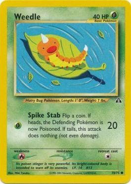 Carta Weedle (70/75) do set Neo Discovery — Pokémon TCG | Bynx