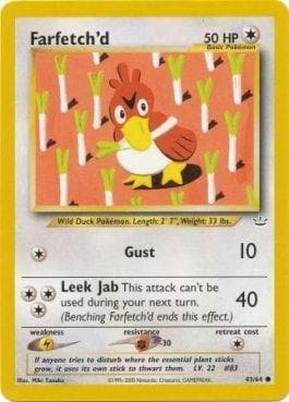 Carta Farfetch'd (43/64) do set Neo Revelation — Pokémon TCG | Bynx