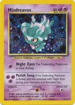 Carta Misdreavus (11/64) do set Neo Revelation — Pokémon TCG | Bynx