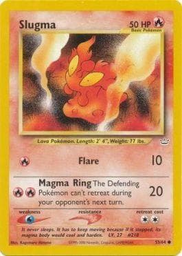 Carta Slugma (53/64) do set Neo Revelation — Pokémon TCG | Bynx
