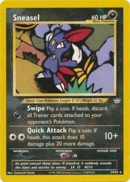 Carta Sneasel (24/64) do set Neo Revelation — Pokémon TCG | Bynx