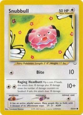 Carta Snubbull (55/64) do set Neo Revelation — Pokémon TCG | Bynx