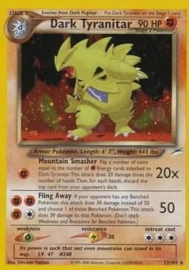 Carta Dark Tyranitar (11/105) do set Neo Destiny — Pokémon TCG | Bynx