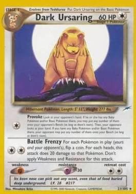 Carta Dark Ursaring (21/105) do set Neo Destiny — Pokémon TCG | Bynx