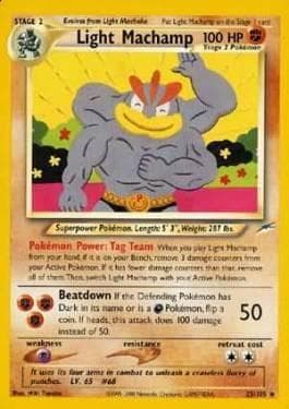 Carta Light Machamp (25/105) do set Neo Destiny — Pokémon TCG | Bynx