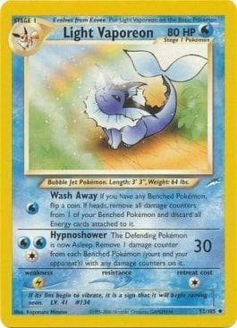 Light Vaporeon (52/105) — Neo Destiny