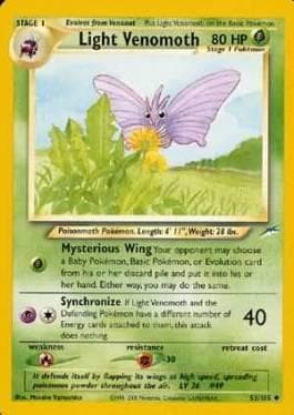 Carta Light Venomoth (53/105) do set Neo Destiny — Pokémon TCG | Bynx