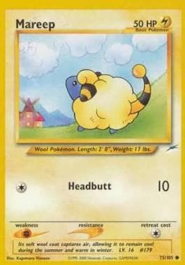 Carta Mareep (75/105) do set Neo Destiny — Pokémon TCG | Bynx
