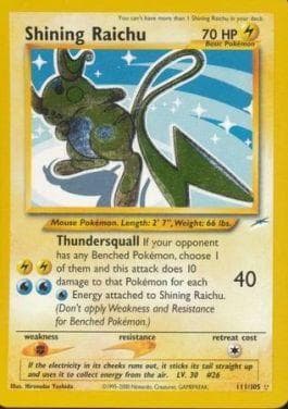Carta Shining Raichu (111/105) do set Neo Destiny — Pokémon TCG | Bynx