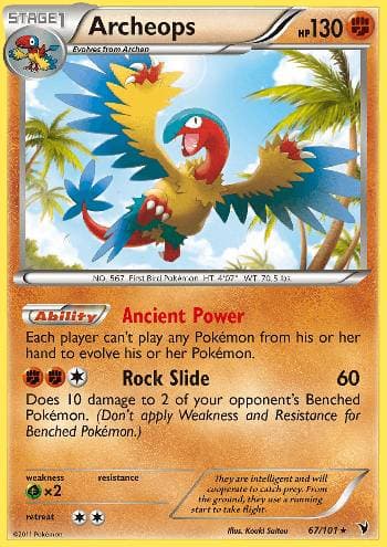 Carta Archeops (67/101) do set Vitórias Nobres — Pokémon TCG | Bynx