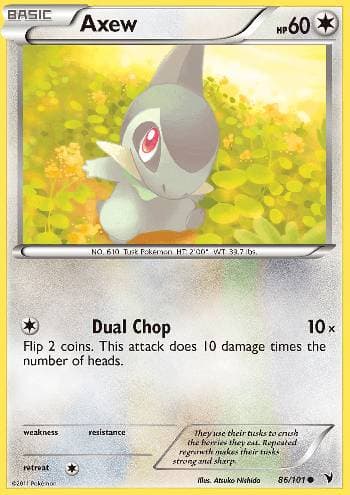 Carta Axew (86/101) do set Vitórias Nobres — Pokémon TCG | Bynx