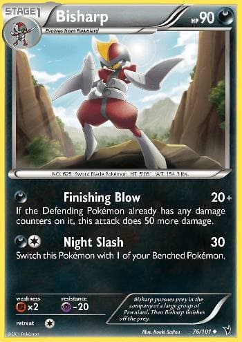 Carta Bisharp (76/101) do set Vitórias Nobres — Pokémon TCG | Bynx