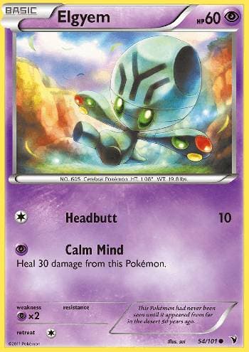 Carta Elgyem (54/101) do set Vitórias Nobres — Pokémon TCG | Bynx