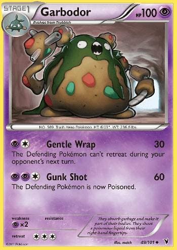 Carta Garbodor (49/101) do set Vitórias Nobres — Pokémon TCG | Bynx