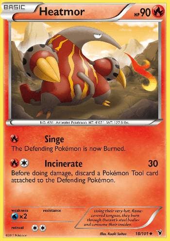 Carta Heatmor (18/101) do set Vitórias Nobres — Pokémon TCG | Bynx