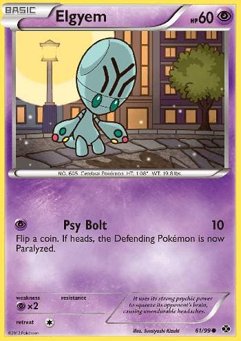 Carta Elgyem (61/99) do set Próximos Destinos — Pokémon TCG | Bynx