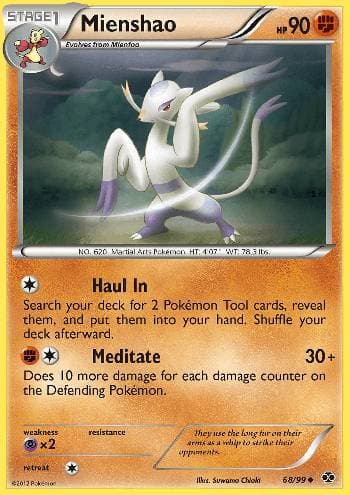 Carta Mienshao (68/99) do set Próximos Destinos — Pokémon TCG | Bynx